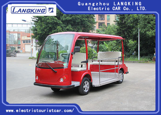 中国 低雑音5つの座席が付いている赤い電池式の電気観光車 サプライヤー