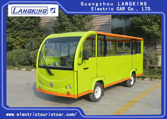 中国 半傍聴禁止/電気観光バスが付いている緑の電気ツーリスト車 サプライヤー
