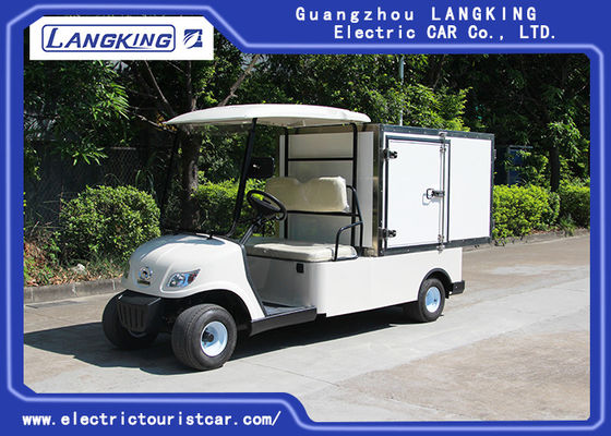 中国 2人のステンレス鋼の貨物箱650kg 48v 3kw DCモーターを搭載する白い小型電気貨物トラック サプライヤー