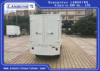 Iron Container Electric Luggage Cart / Small Cargo Vans With 2 Seats / Door Customized Dimension