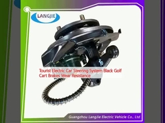観光用電気自動車のステアリングシステム ブラックゴルフカート ブレーキ 耐磨性