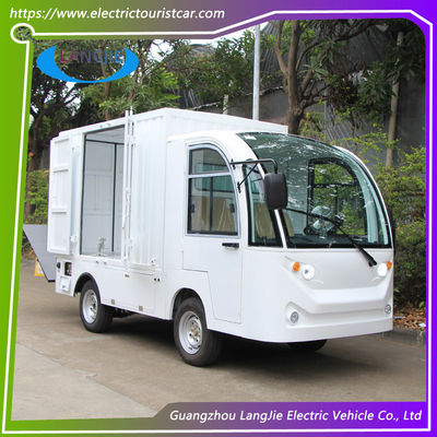 良い価格 2つの座席食糧トラックの電気荷物のカートは公園のための貨物箱900kgのペイロードを囲みました オンライン