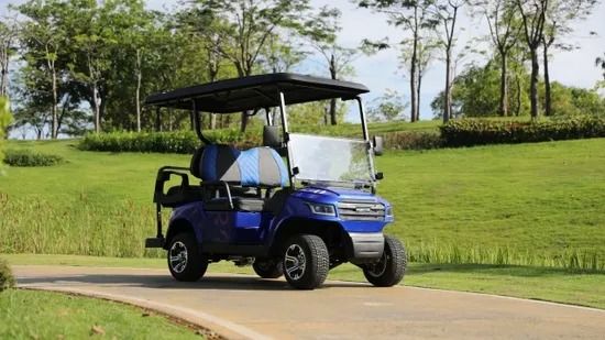 良い価格 4 Seat Electric Golf Cart With Leather Fabric Seats LED Lighting System And Robotic Welding Chassis オンライン