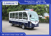 White 11 Seater Electric Shuttle Car Equipped With Effective Shock Absorb / Door