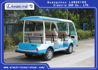 CE Approved Open Top Electric Shuttle Vehicles / 48V DC System 8 Passenger 4 Wheel Electric Mini Bus