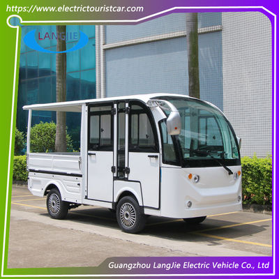 良い価格 5人乗り電動観光バス 48v リゾート用フェンスカーゴボックス付き電動貨車 オンライン