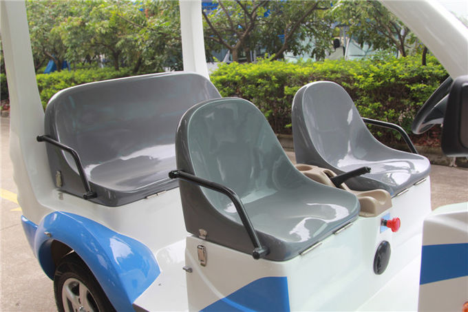 リゾートのためのToplightのグラス ファイバー4の座席が付いている青/白い電気ゴルフ車 1